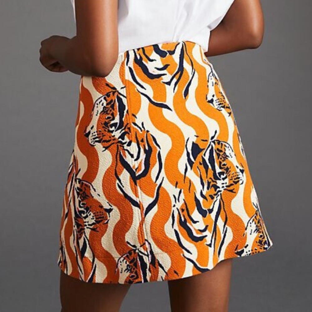 ♥️… Anthropologie Maeve Tiger Skirt